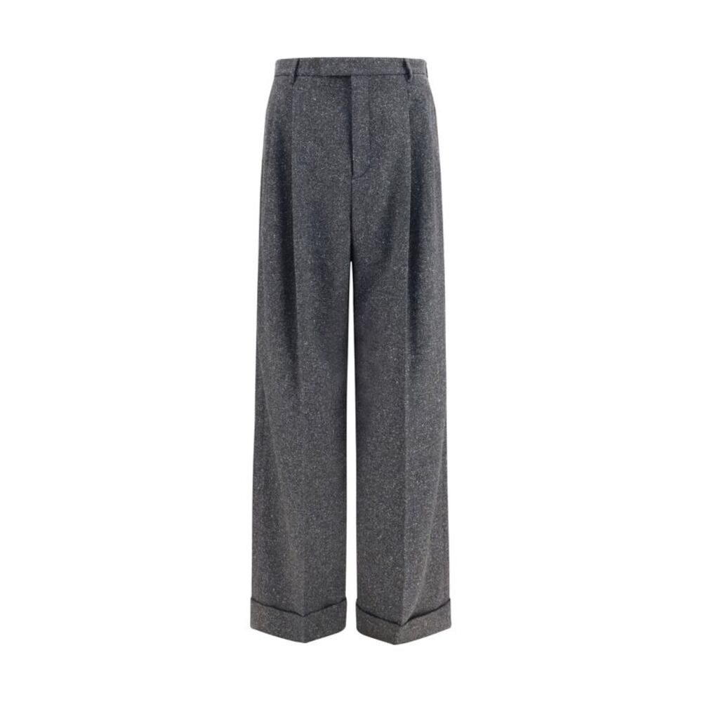 Valentino Men Tailored Wool And Silk-Blend Pants